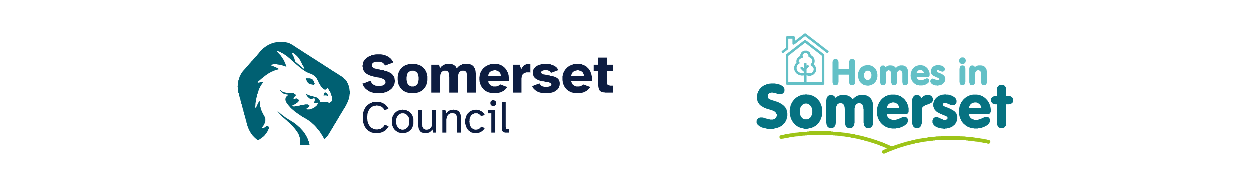 Somerset Council and Homes in Somerset logos
